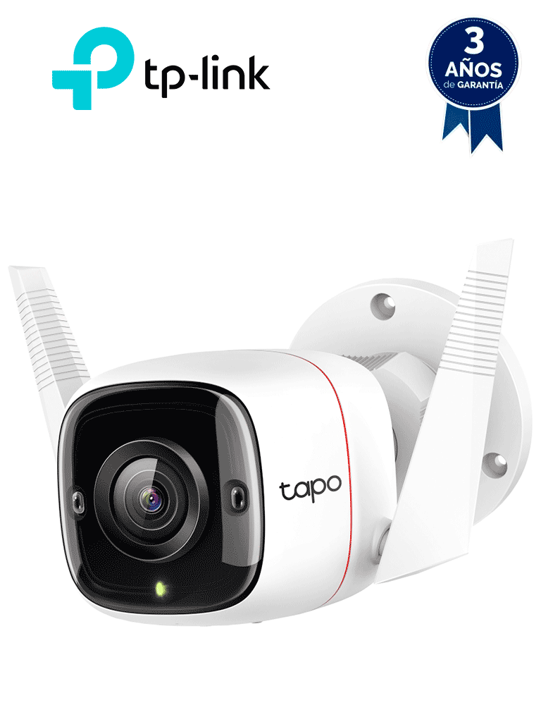 TP-LINK TAPO C310 -  Cámara IP WiFi tipo Bullet para Exterior con resolución de 3 MP, visión nocturna, WiFi  #BF20242.4 GHz, notificaciones push y ranura para Micro SD. #DL79