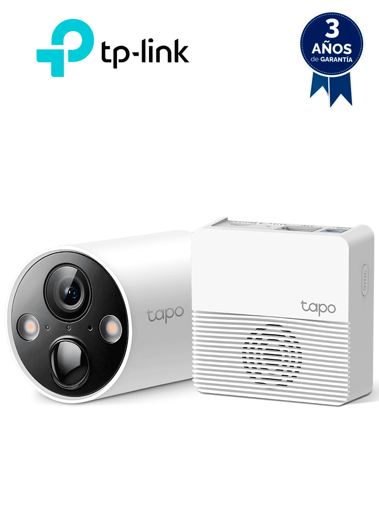 TP-LINK TAPO C420S1 - Cámara IP WiFi tipo Bullet con batería integrada para exterior, resolución de 2K, visión nocturna, WiFi 2.4 GHz, notificación push, ranura para Micro SD, y compatible con Google Assistant y Alexa. #TP9 #MCI2