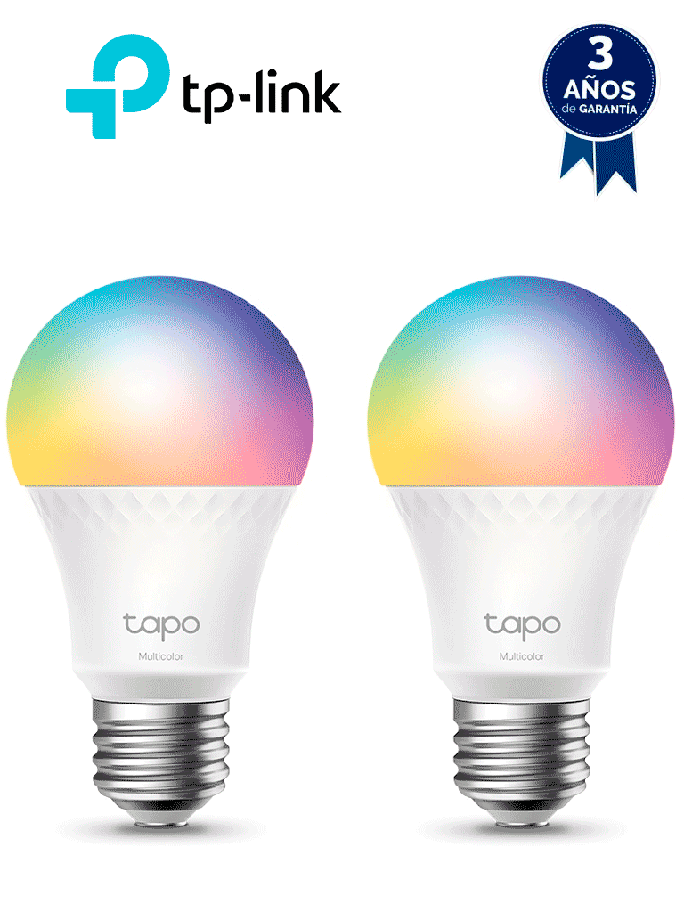 TP-LINK - TAPO L535E(2-PACK) - Foco LED Inteligente RGB con WiFi y función multicolor, equivalente a 75 Watts. Paquete con 2 piezas #2025TPL