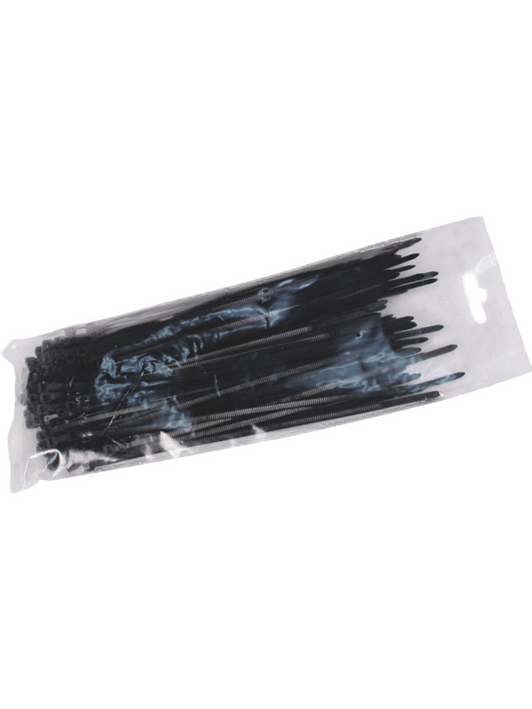 SAXXON CN25X100BK - Cincho sujetacable / 2.5  mm X 100  mm / Negro / Bolsa con 100 piezas / Nylon