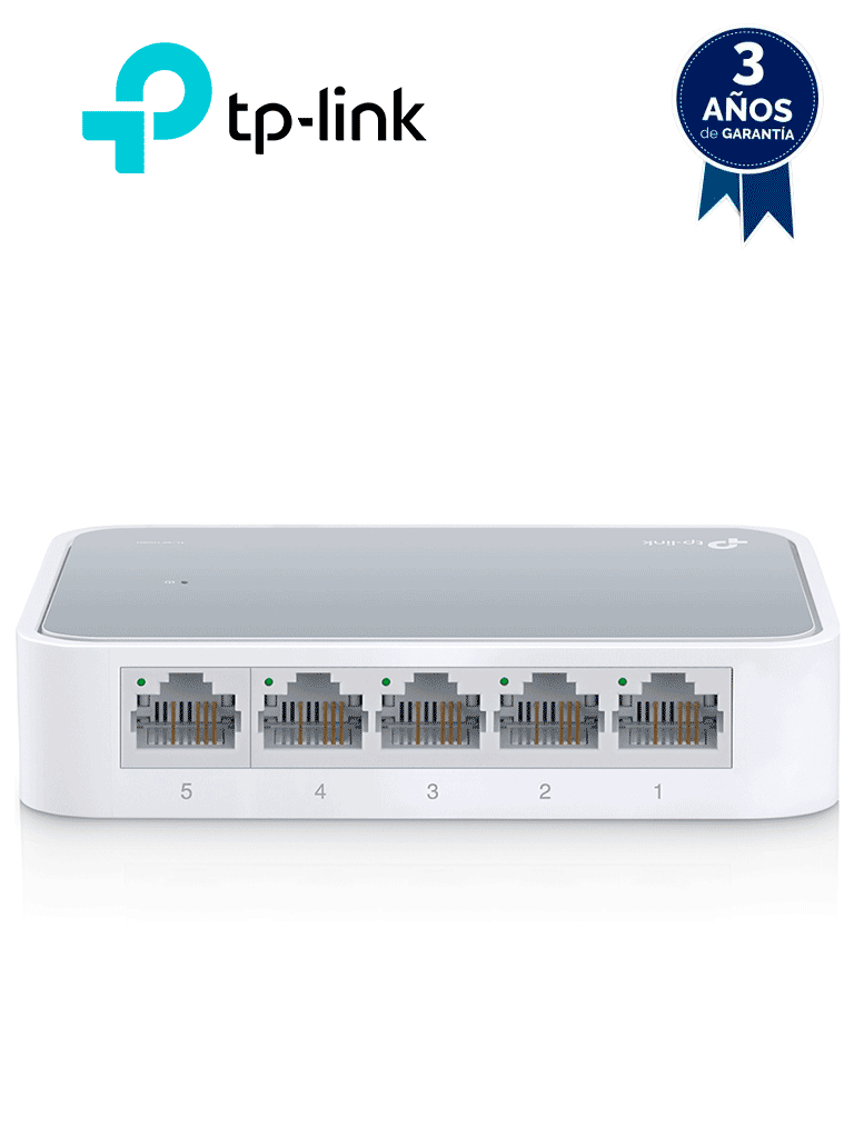 TP-LINK TL-SF1005D - Switch de escritorio con 5 puertos RJ45 Fast Ethernet, diseño en plástico y configuración plug and play.  #MARTPL1#TPLM1