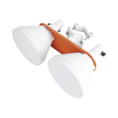 Antena Sectorial Simétrica, doble sector de 30 ° y 19 dBi , Conectividad para alta densidad de usuarios, 4.9-6.5 GHz, Estabilidad en ambientes de alto ruido, Conector N-Hembra, con montaje incluido 