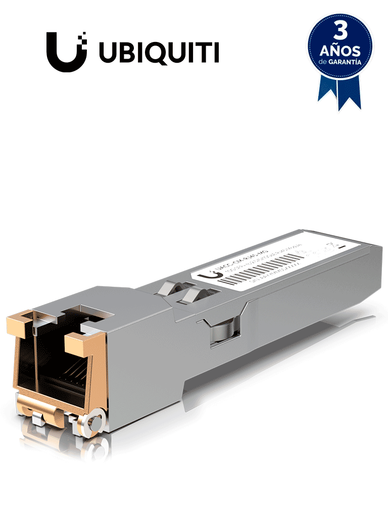UBIQUITI UACC-CM-RJ45-MG - Modulo de Fibra UFiber/ Convertidor de SFP a RJ45/ Tasas de transferencia 10& 5& 2.5& 1 GBPS #preventa