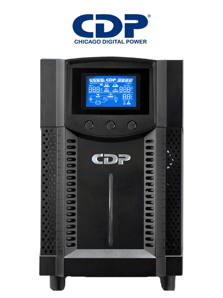 CDP UPO11-1 AX- UPS Online de 1000VA/ 1000W / 6 Terminales de salida / 2 son programables / Pantalla LCD / Entrada para banco de baterías / Respaldo 5min a carga completa#2025CDP
