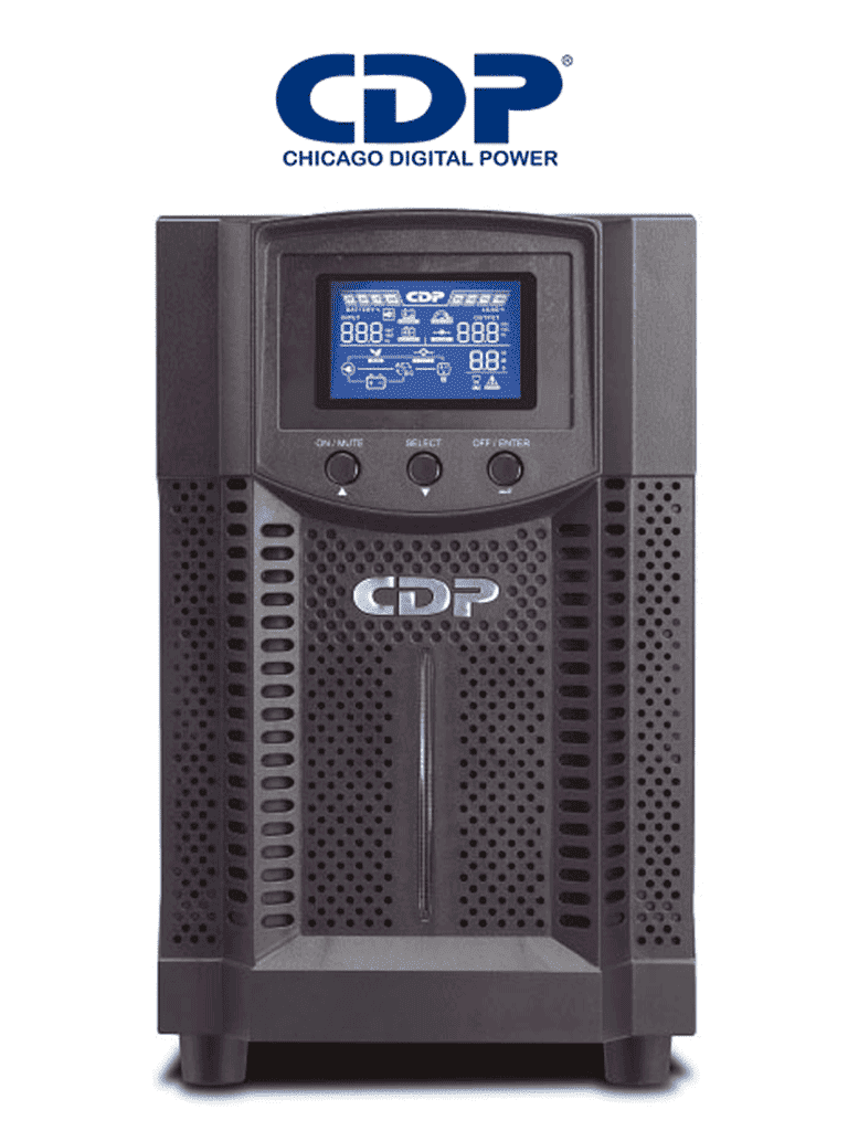 CDP UPO11-2 - UPS ONLINE de 2000VA / 1800W / 4 Terminales de salida / Baterias 12V a 9AH X 4 / Respaldo de 5min en carga completa #2025CDP