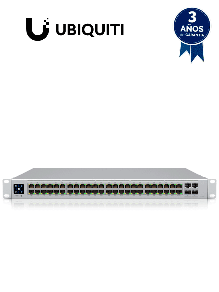 UBIQUITI USW-PRO-48-POE - UniFi Switch Gigabit PoE PRO con 48 puertos PoE Gigabit Ethernet, 4 puertos SFP de 1-10G, 600W de potencia PoE, compatible con PoE at/bt y pantalla informativa #UBI2 #MCI2