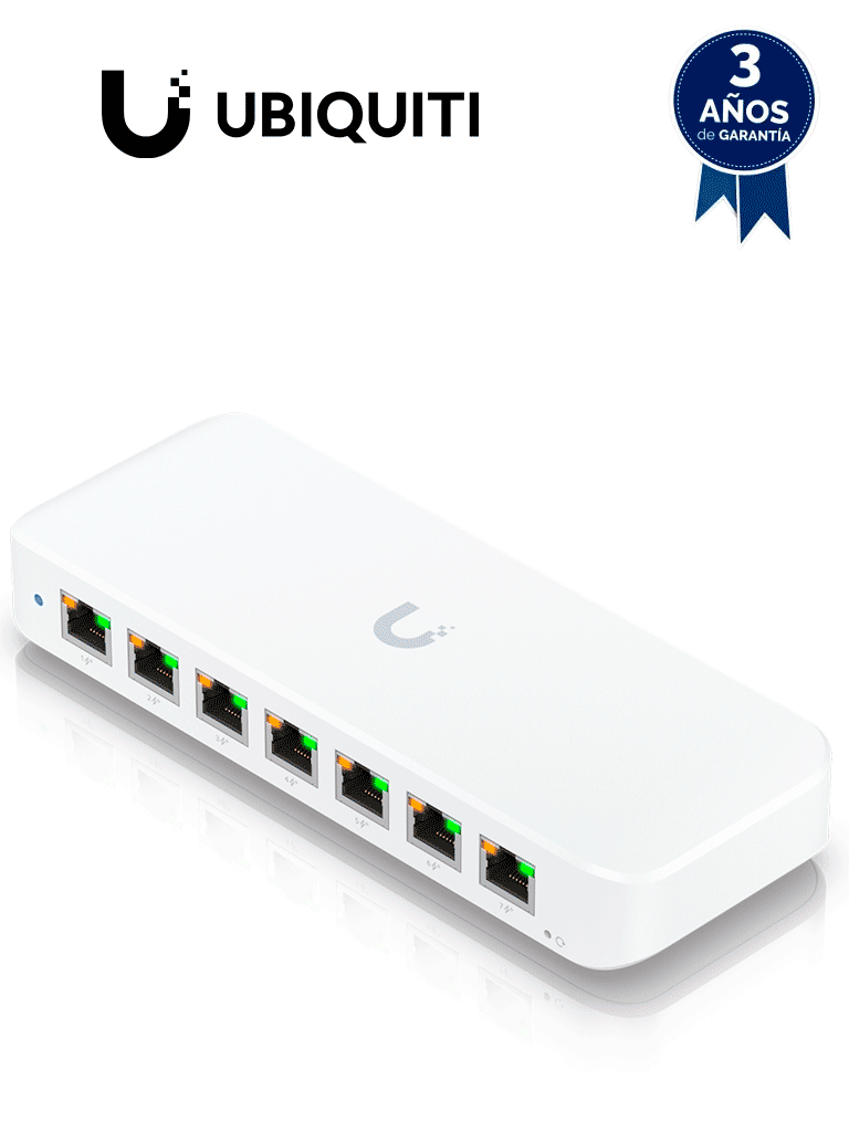 UBIQUITI USW-ULTRA-60W - Switch UniFi Ultra capa 2, de 7 puertos POE+ de salida y 1 puerto POE++ de entrada, 52W totales, Incluye adaptador de corriente alterna. #preventa