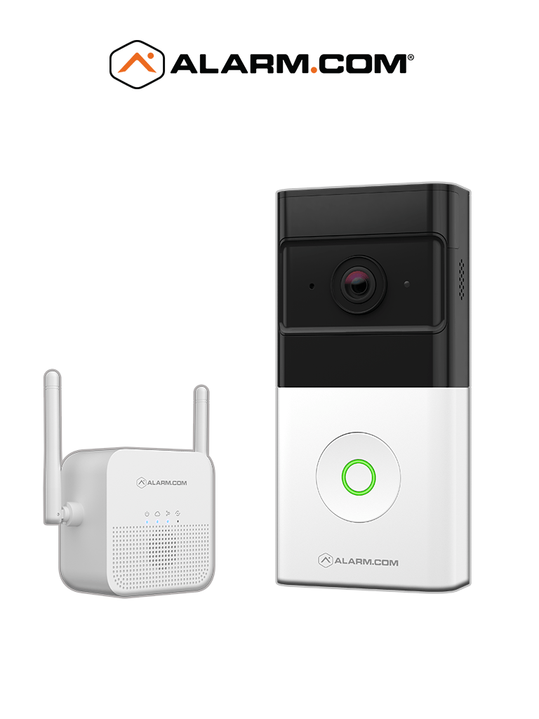 ALARM.COM VIDEO PORTERO CON TIMBRE - Timbre Inteligente  con vídeo Portero  Inalámbrico de  alarm.com /Wi-Fi / IP66 /1080P / 160° apertura horizontal. Batería incluida. #Alarm.com #LIVE