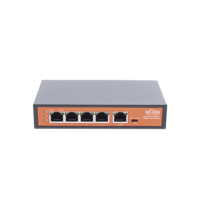Extensor PoE / Entrada hasta 90 W / 4 puertos Gigabit PoE salida 802.3 af/at / Extensor PoE hasta 250 m / No administrable 