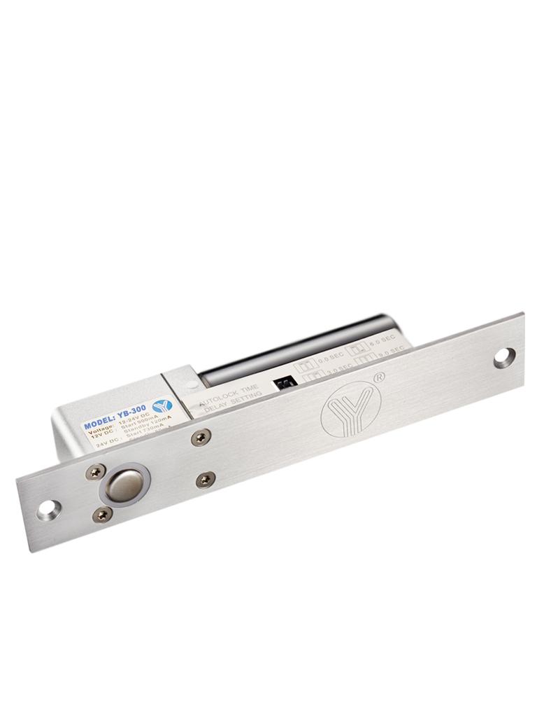 YLI YB300 - Cerradura Eléctrica de perno para Control de Acceso / Función NO  / Voltaje 12 y 24 VDC / Retardo 3,6 y 9 segundos / Fail Safe / Compatible con controles de acceso / Compatible Soporte de fijación BBK600 #HD5