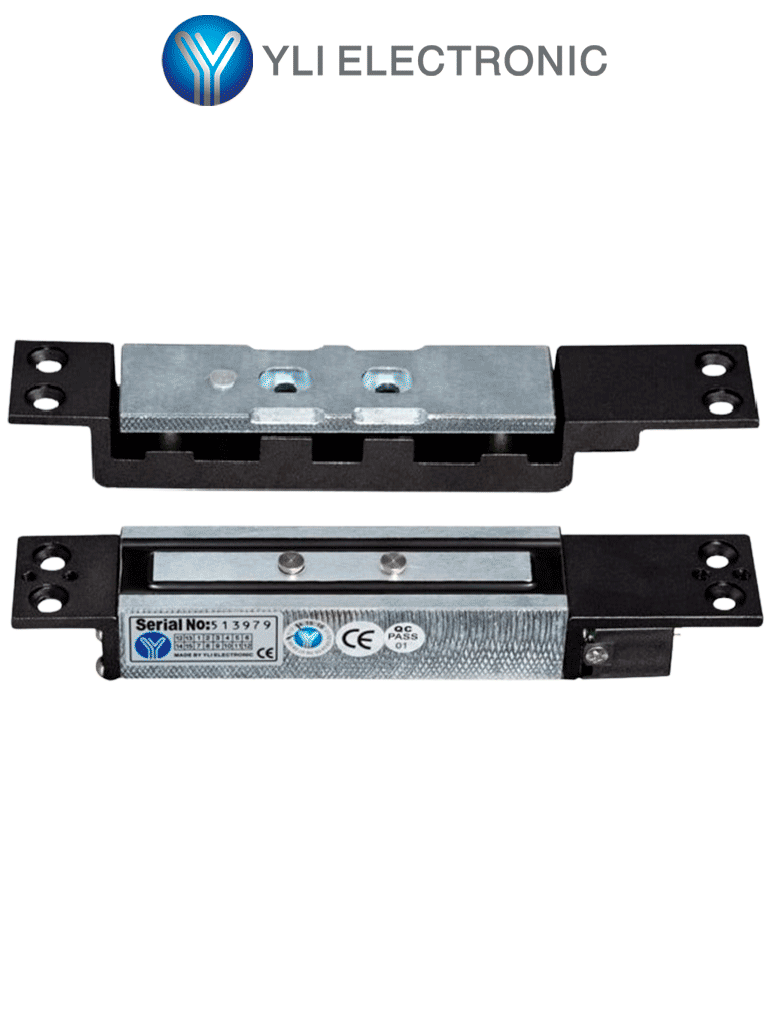 YLI YM2400SL - Cerradura Magnética 1000 Kg (2200Lbs) de Fuerza de Sujeción, Indicador LED, Retardo de Tiempo Ajustable y Voltaje Dual 12V  #YL1