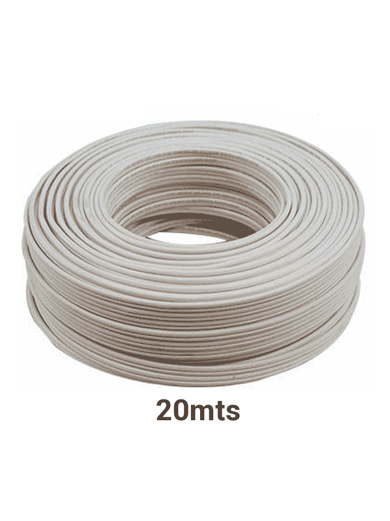 TVC CB20M - Cable bujía o doble aislado para cercos eléctricos Yonusa/ Multifilar 22  AWG / Bobina de 20  Mts/ #MásVendido