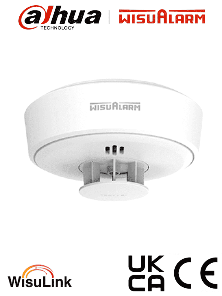 DAHUA WISUALARM HY-HT10A-R8 - Detector de Calor Inalambrico (Interconectable Hasta 24 Disp), Monitoreo de Temperatura, Deteccion Incendios de Clase A1 (54°C to 65°C), Sonido de Alarma de 85dB, Certificaciones CE, Batería de 10 años #LoNuevo #Wisualarm #V1