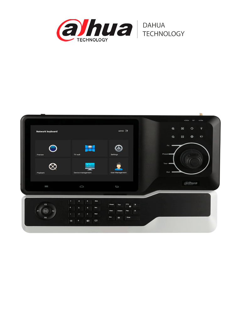 DAHUA DHI-NKB5200-F - Teclado Controlador de Red HD/ Control de PTZs, DVRs, NVRs e IPC/ Soporta Función de Videowall/ Soporta Resolución 4k/ Onvif/ Teclado Inalámbrico/ Pantalla Tactil de 10 Pulgadas/ Wifi/ RS232/RS485/ #ProAccesorios