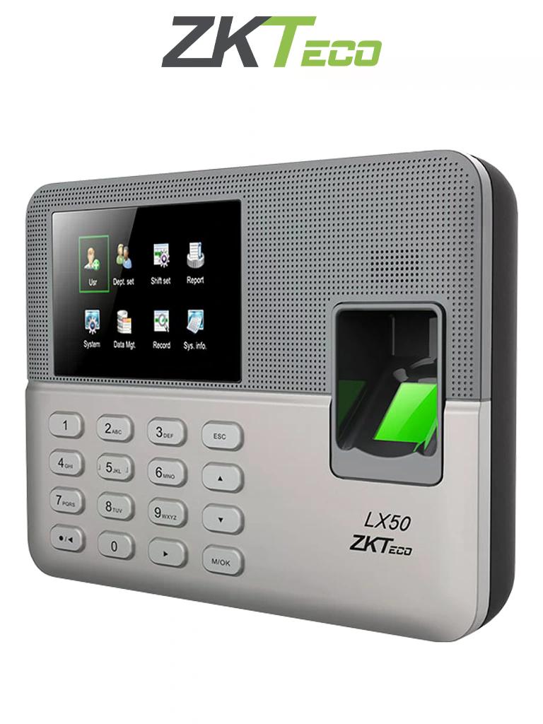 ZKTECO LX50 - Control de Asistencia con Huella Digital BioID (5000), Contraseñas (5000), Registro de 50,000 Eventos y SSR (Reporte en Hoja de Cálculo Mediante USB) #ZK9 #MCI2 #HD8