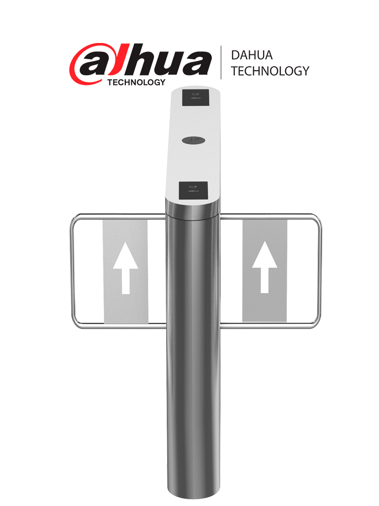 DAHUA ASGB511H-R - Swing Barrier Derecha para exterior/ Un carril/ Motor Electrico CD/ Acero Inoxidable/ Puerto RS232/ Soporta Conteo de Entrada y Salida/ 20personas x minuto/ Entrada de Alarma de Incendio para desbloqueo/