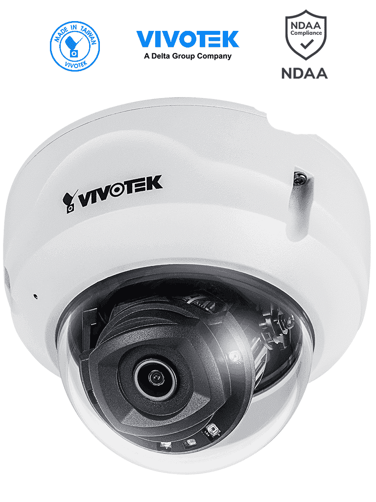 VIVOTEK FD9389-EHV-v2 - Cámara IP domo exterior 5 MP, H.265, Smart IR 30m, WDR Pro, micrófono integrado, visión SNV, lente fija 2.8mm, protección IP66/IK10, ciberseguridad Trend Micro, Smart Motion y Stream III  #TM