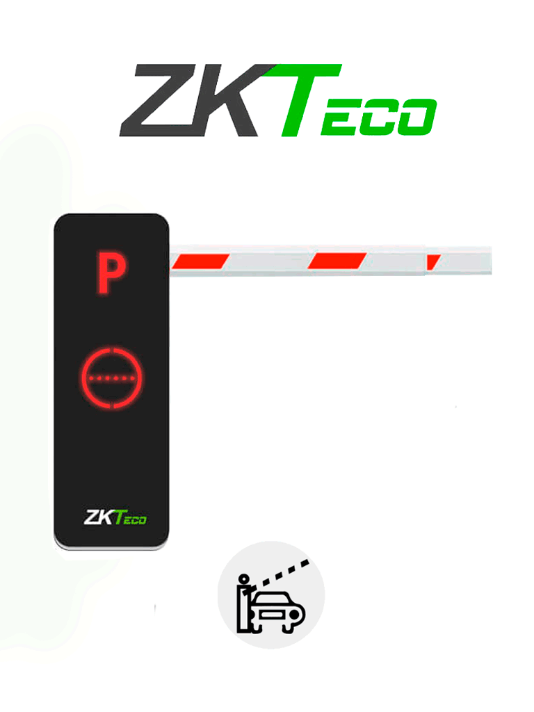 ZKTECO BGM1060L -Barrera Vehicular/Brazo Recto Telescópico Dirección Ajustable/6 m/Gabinete Luz LED/ Indicador de Estado / 5s de apertura / Incluye 2 controles / Módulo Wi-Fi para conectarse con App ZK Barrier gratuita y apertura o cerrar 