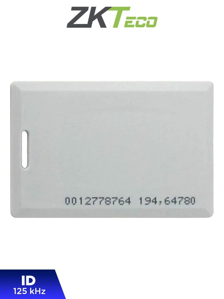 ZKTECO IDCARDKR2K - Tarjeta ID con Frecuencia de 125 kHz, Tipo Clamshell (Perforada y Con Grosor de 1.88 mm) con Folio Impreso #ZK1 #ZK11