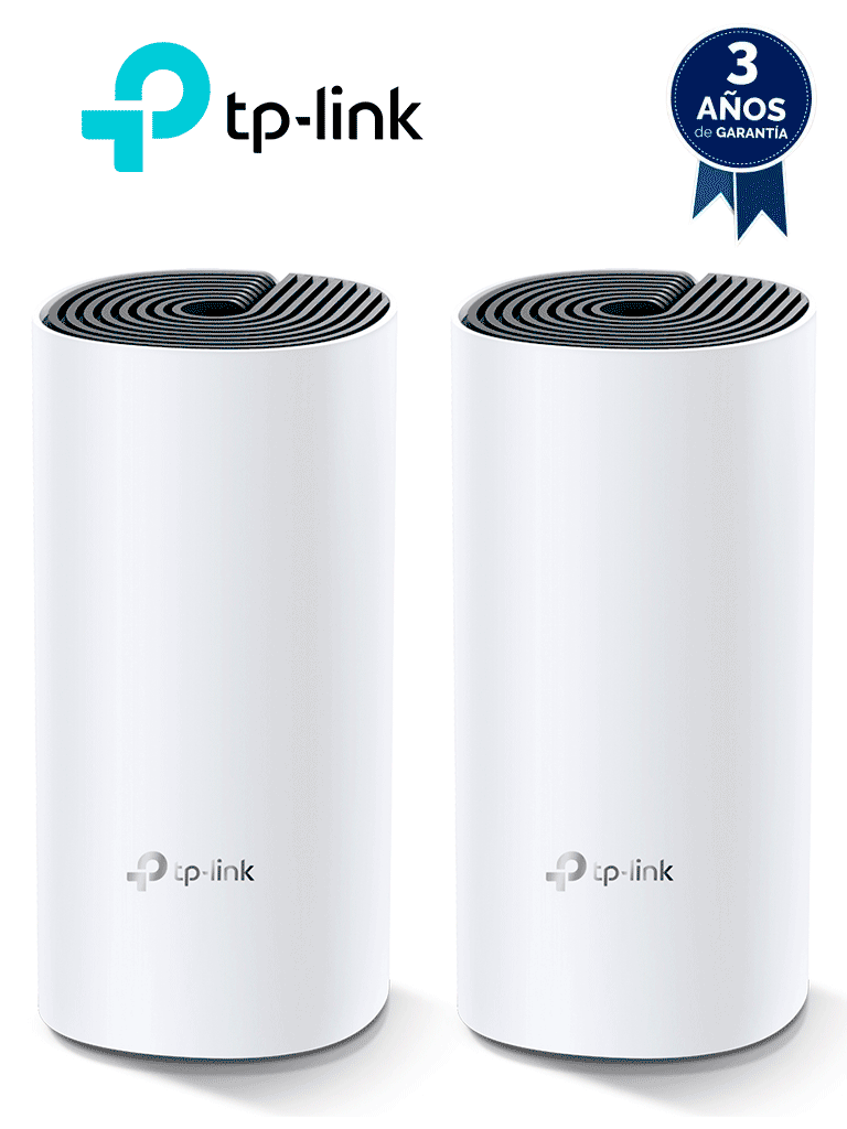 TP-LINK DECO M4 (2-Pack) -  Kit de 2 routers inalámbricos MESH para interior y hogar de doble banda Wi-Fi 5 AC1200 Mbps, con 2 puertos Gigabit WAN/LAN, 2 antenas internas y administración mediante la app Deco (iOS, Android). (2 piezas)  #TP9