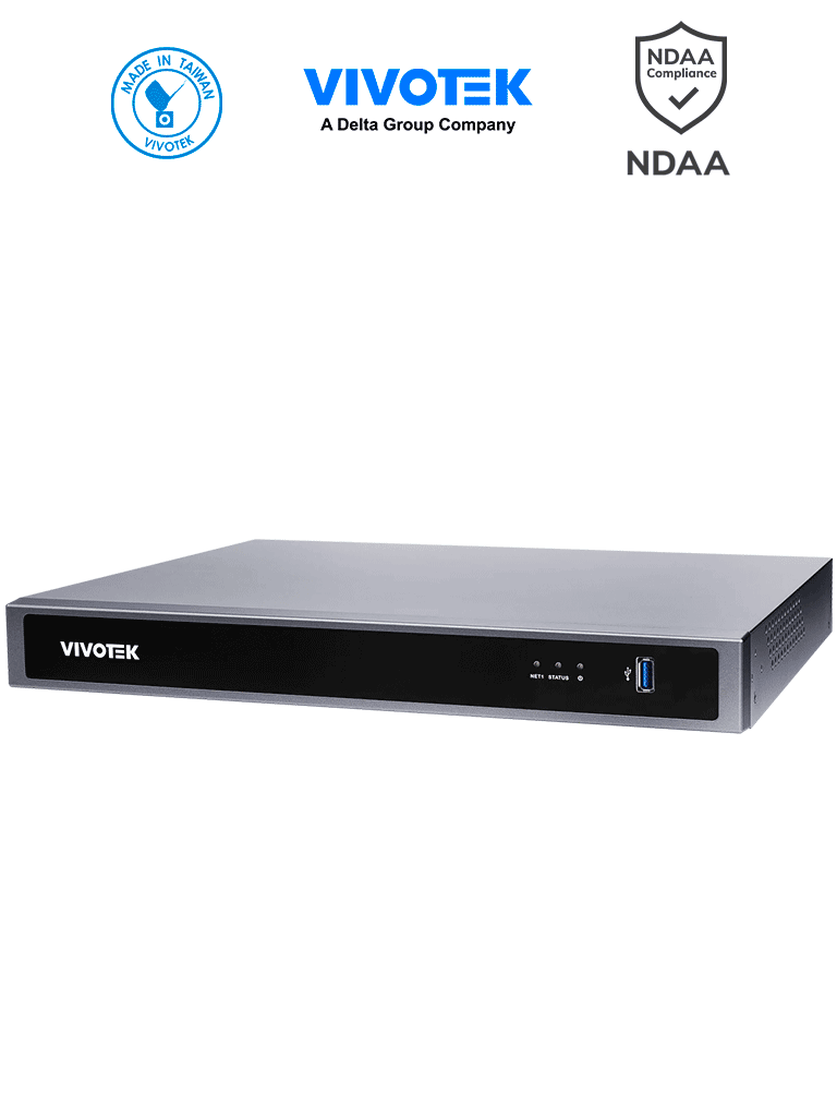 VIVOTEK ND9326P - NVR 8 canales con 2 bahías y 8 puertos PoE FE RJ45, además de 1 puerto GE RJ45, ciberseguridad Trend Micro, Deep Search y Smart VCA Search, compatible con NDAA y ONVIF. #retail  #TECNOWEEN #TW6