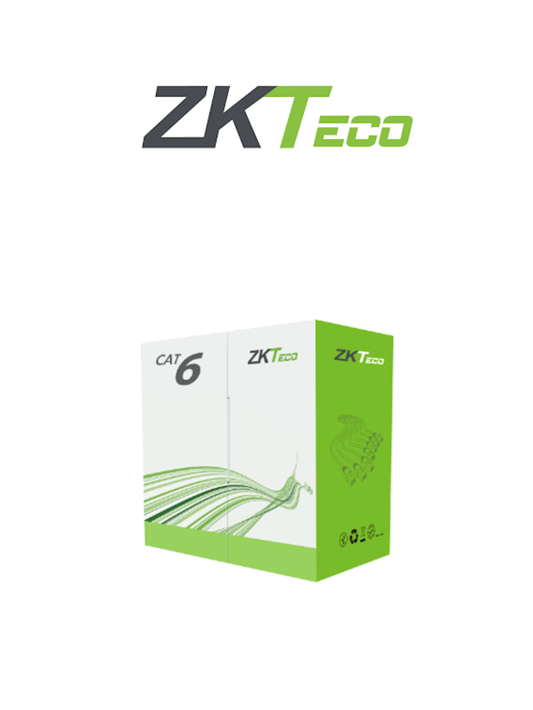 ZKTECO XL600CPRA - Bobina de Cable UTP CAT 6 , 100% Cobre,  305 Metros , 23 AWG , Uso Interior , Cubierta Retardante de Flama Certificada , Voz , Datos ,Video Alta Definición , Color Blanco #HD1