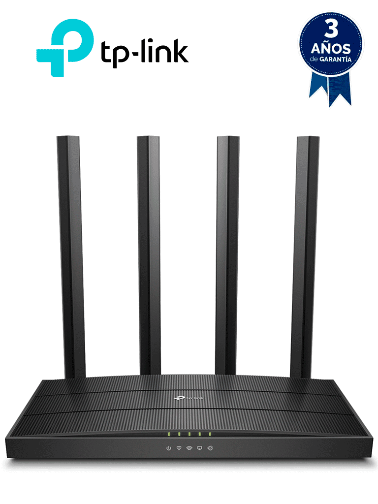 TP-LINK Archer C80 -  Ruteador WiFi AC 1900Mbps con 1 puerto WAN RJ45 Gigabit Ethernet, 4 puertos LAN RJ45 Gigabit Ethernet, MU-MIMO, 4 antenas fijas, en modos de enrutador y punto de acceso, con Beamforming.#DL79