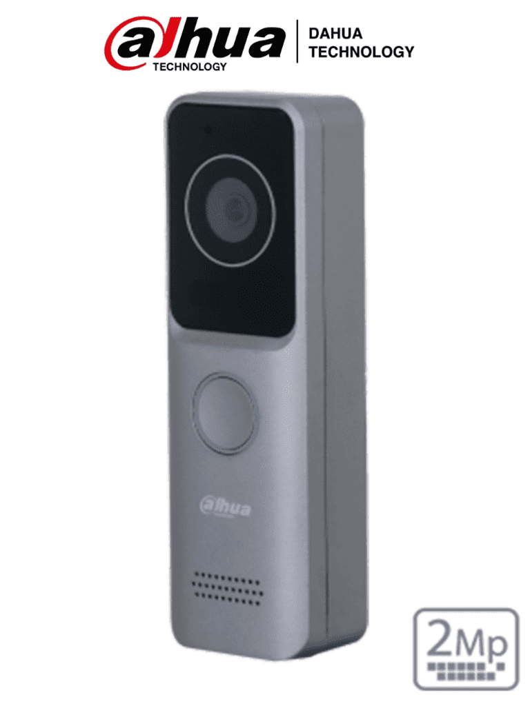 DAHUA VTO2301R-P - Frente de Calle para Videoportero IP/ Diseño Ultra Delgado/ Camara de 2 Megapixeles/ Audio 2 Vías con Monitores VTH/ Videollamada por APP/ Iluminación IR Automatica/ WDR/  Uso Exterior IP65/ PoE/ Ranura para MicroSD/ 